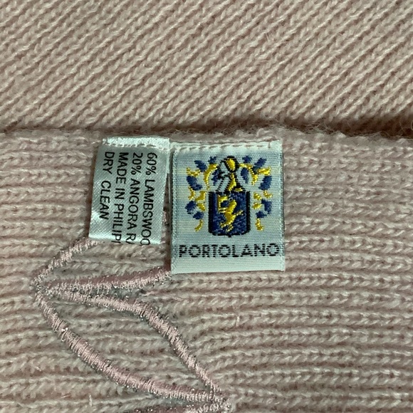 Portolano lamb’s wool / angora pink scarf and hat set - Picture 4 of 5